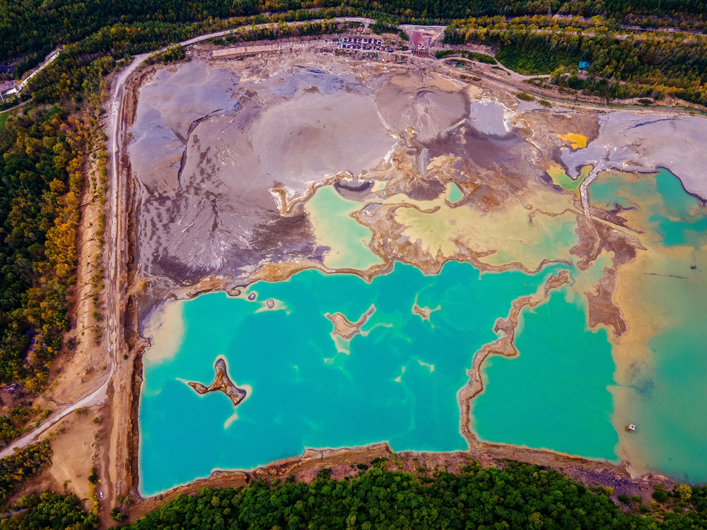 tailings and dam